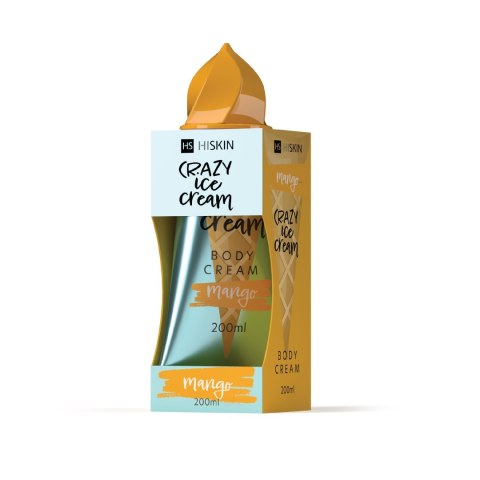 HISKIN Crazy Ice Cream Krem do ciała - Mango 200 ml HISKIN Crazy Ice Cream Krem do ciała - Mango 200 ml