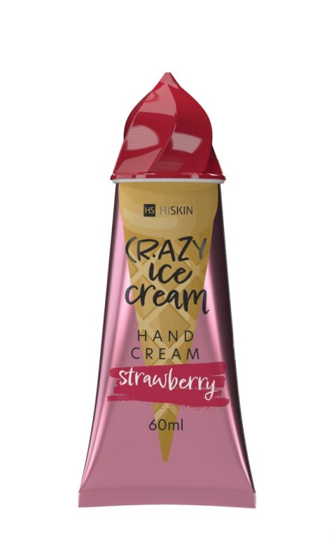 HISKIN Crazy Ice Cream Krem do rąk - Strawberry 60ml HISKIN Crazy Ice Cream Krem do rąk - Strawberry 60ml