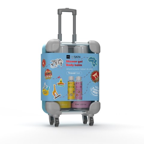 HISKIN Travel Size Zestaw w walizce - żel pod prysznic i balsam do ciała 2x75 ml HISKIN Travel Size Zestaw w walizce - żel pod prysznic i balsam do ciała 2x75 ml