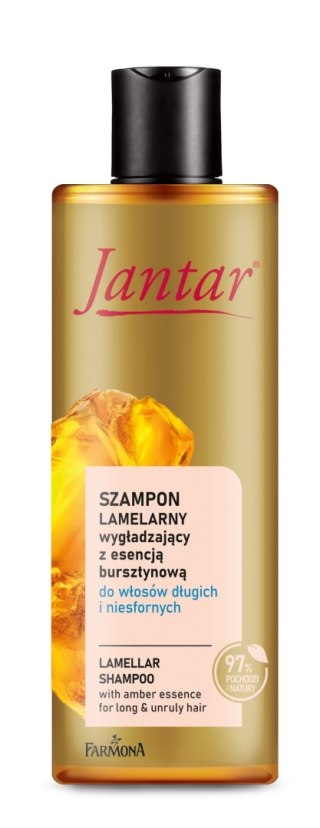 JANTAR Szampon lamelarny wygładzający z esencją bursztynową do włosów długich i niesfornych 300 ml