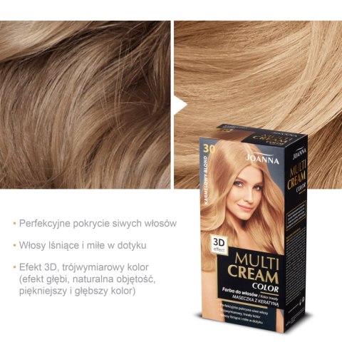 JOANNA Multi Cream Color Farba do włosów nr 30 Karmelowy Blond.