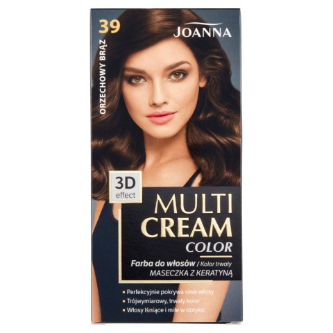 JOANNA Multi Cream Color Farba do włosów nr 39 Orzechowy Brąz. JOANNA Multi Cream Color Farba do włosów nr 39 Orzechowy Brąz.