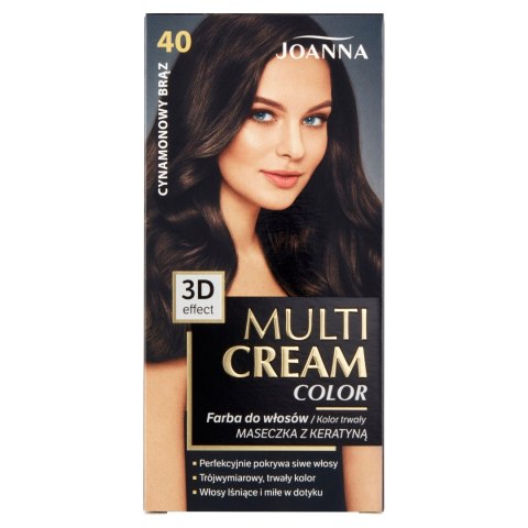 JOANNA Multi Cream Color Farba do włosów nr 40 Cynamonowy Brąz. JOANNA Multi Cream Color Farba do włosów nr 40 Cynamonowy Brąz.