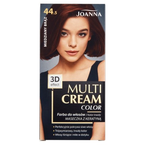 JOANNA Multi Cream Color Farba do włosów nr 44.5 Miedziany Brąz. JOANNA Multi Cream Color Farba do włosów nr 44.5 Miedziany Brąz.