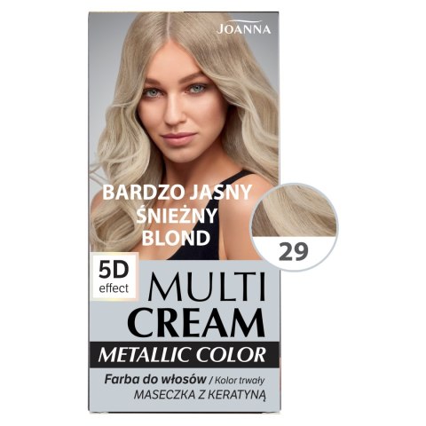 JOANNA Multi Cream Metallic Color Farba do włosów nr 29 Bardzo jasny śnieżny blond.