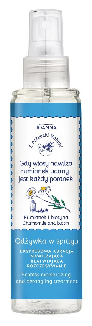 JOANNA Z Apteczki Babuni Odżywka do włosów w sprayu - Rumianek i biotyna 150 ml