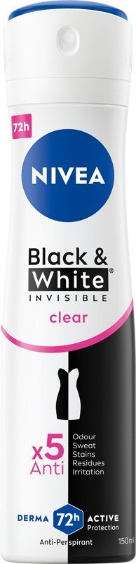 NIVEA DEO Spray damski INVISIBLE CLEAR 82237&