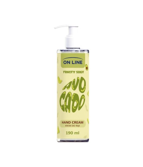 ON LINE Fruity Shot Krem do rąk Awokado 190 ml ON LINE Fruity Shot Krem do rąk Awokado 190 ml