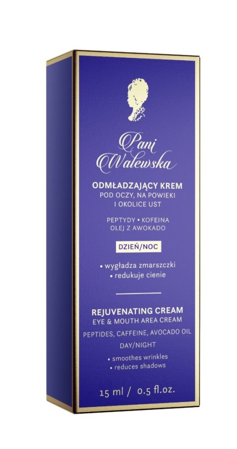 PANI WALEWSKA Krem odmładzający pod oczy, na powieki i okolice ust 15 ml PANI WALEWSKA Krem odmładzający pod oczy, na powieki i okolice ust 15 ml