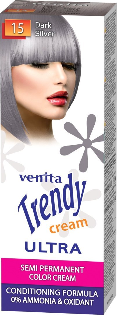 VENITA Trendy Cream Toner do włosów nr 15 dark silver 75 ml VENITA Trendy Cream Toner do włosów nr 15 dark silver 75 ml