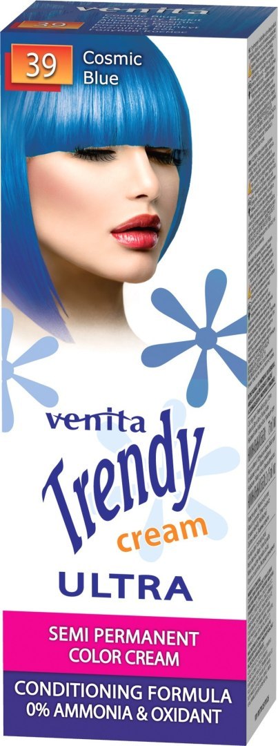 VENITA Trendy Cream Toner do włosów nr 39 kosmiczny błękit 75 ml VENITA Trendy Cream Toner do włosów nr 39 kosmiczny błękit 75 ml