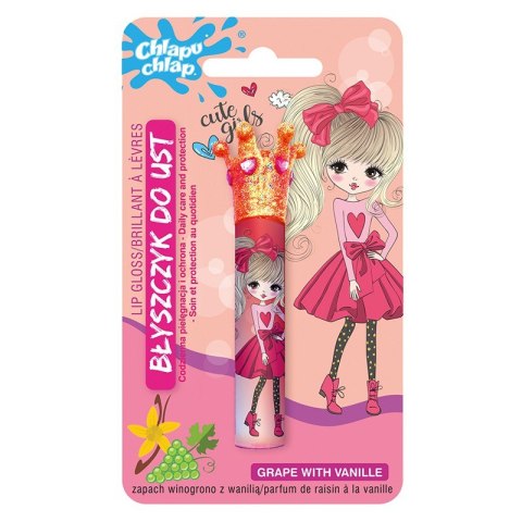 CHLAPU CHLAP Błyszczyk do ust z koroną Winogrono z Wanilią 1,8 ml CHLAPU CHLAP Błyszczyk do ust z koroną Winogrono z Wanilią 1,8 ml