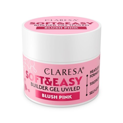 CLARESA N Żel budujący do paznokci Soft&Easy Builder Blush Pink 90g CLARESA N Żel budujący do paznokci Soft&Easy Builder Blush Pink 90g