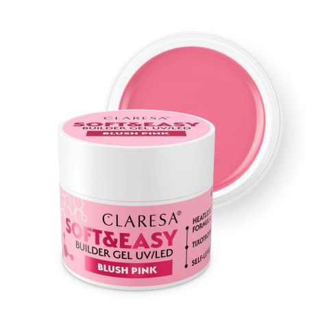 CLARESA N Żel budujący do paznokci Soft&Easy Builder Blush Pink 90g CLARESA N Żel budujący do paznokci Soft&Easy Builder Blush Pink 90g