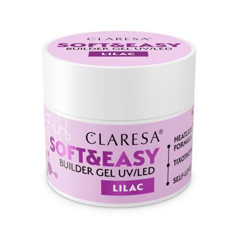 CLARESA N Żel budujący do paznokci Soft&Easy Builder Lilac 12g