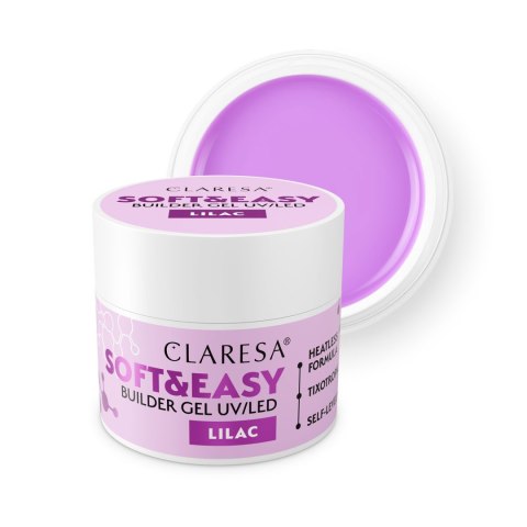 CLARESA N Żel budujący do paznokci Soft&Easy Builder Lilac 90g CLARESA N Żel budujący do paznokci Soft&Easy Builder Lilac 90g