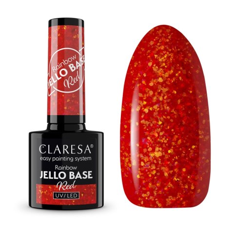 CLARESA Rainbow Baza hybrydowa - Jello Base Red CLARESA Rainbow Baza hybrydowa - Jello Base Red