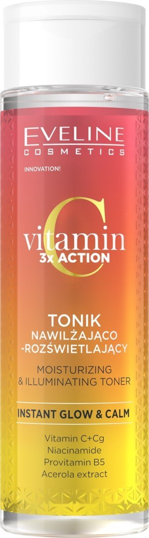 EVELINE Vitamin C 3x Action Tonik nawilżająco - rozświetlający do twarzy 200 ml