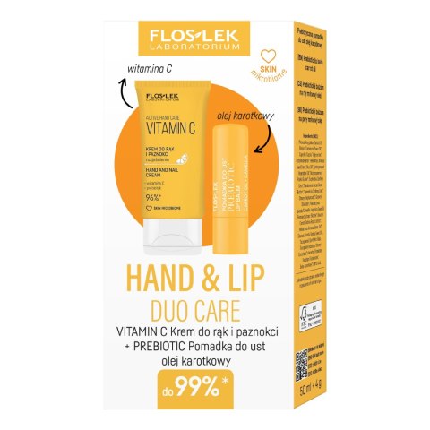 FLOSLEK Zestaw prezentowy Hand & Lip DUO Care Vitamin C (krem do rąk 50ml+pomadka ochronna Prebiotic) FLOSLEK Zestaw prezentowy Hand & Lip DUO Care Vitamin C (krem do rąk 50ml+pomadka ochronna Prebiotic)