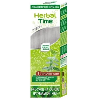 HERBAL TIME Henna do włosów naturalna 1 Srebrny Blond