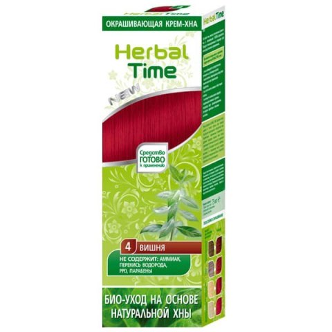HERBAL TIME Henna do włosów naturalna 4 Wiśnia HERBAL TIME Henna do włosów naturalna 4 Wiśnia