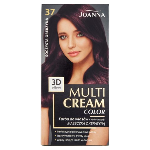 JOANNA Multi Cream Color Farba do włosów nr 37 Soczysta oberżyna.