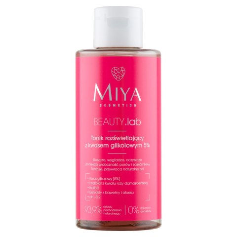 MIYA BEAUTY.lab Tonik rozświetlający z kwasem glikolowym 5% 150 ml