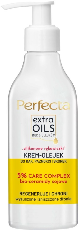 PERFECTA Extra Oils Krem-olejek do rąk,paznokci i skórek - Silikonowe Rękawiczki 195 ml