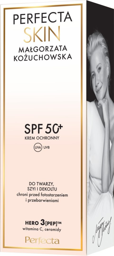PERFECTA Skin Małgorzata Kożuchowska Krem ochronny SPF 50+ do twarzy, szyi i dekoltu 40 ml PERFECTA Skin Małgorzata Kożuchowska Krem ochronny SPF 50+ do twarzy, szyi i dekoltu 40 ml