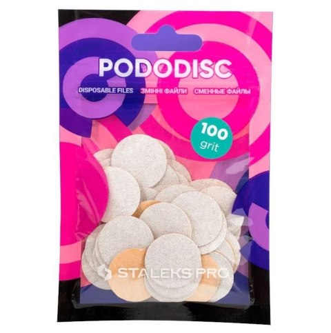 STALEKS Pro Pododisc Wymienne pilniki do dysku M PDF-20-100W (białe) 1op.-50 sztuk STALEKS Pro Pododisc Wymienne pilniki do dysku M PDF-20-100W (białe) 1op.-50 sztuk