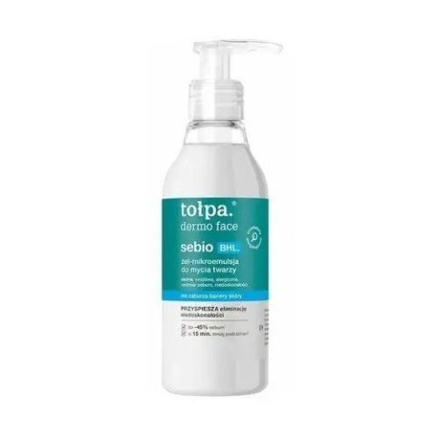 TOŁPA Dermo Face Sebio BHL Żel - mikroemulsja do mycia twarzy 195 ml TOŁPA Dermo Face Sebio BHL Żel - mikroemulsja do mycia twarzy 195 ml