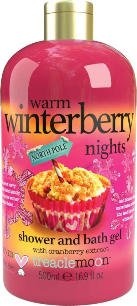 TREACLEMOON Warm Winterberry Night Żel pod prysznic i płyn do kąpieli 500 ml