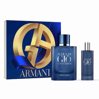 Acqua di Gio Profondo zestaw woda perfumowana spray 75ml + woda perfumowana spray 15ml