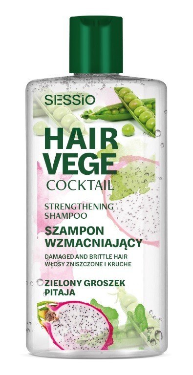 CHANTAL Sessio Hair Vege Coctail Szampon wzmacniający do włosów - Green Peas 300 ml