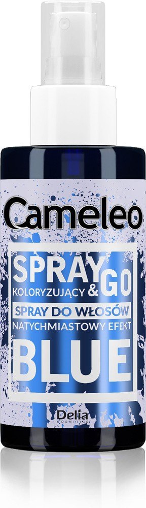 DELIA COSMETICS CAMELEO Spray & Go Niebieski spray koloryzujący do włosów 150ml