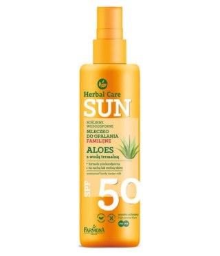 HERBAL CARE Sun Mleczko do opalania Familijne SPF 50 Aloes z wodą termalną 200 ml