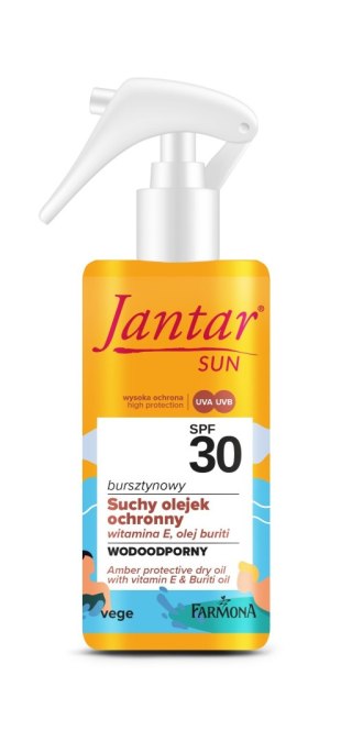 JANTAR Sun Bursztynowy suchy olejek ochronny SPF 30 z witaminą E i olejem buriti 150 ml