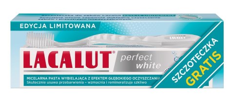 LACALUT Perfect White Pasta do zębów 75 ml + Szczoteczka