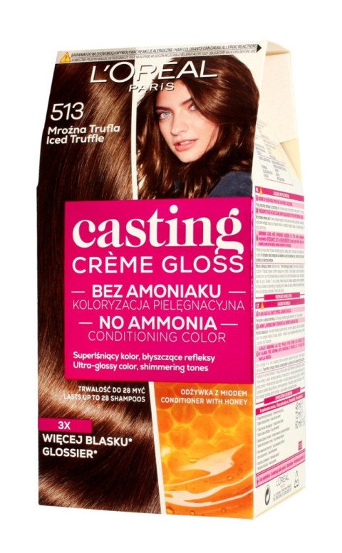 LOREAL Casting Creme Gloss Krem koloryzujący nr 513 Mroźna Trufla 1 op.