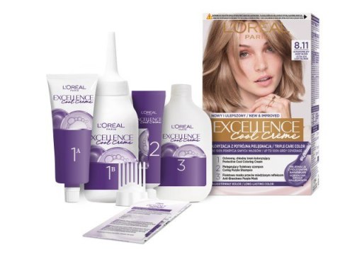 LOREAL Excellence Creme Farba do włosów 8.11 Ultrapopielaty jasny blond