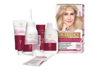 LOREAL Excellence Creme Farba do włosów 9.1 Bardzo jasny blond popielaty