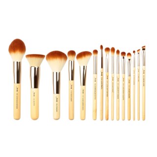 Mature Peeled Bamboo Makeup Brush zestaw bambusowych pędzli do makijażu twarzy T140 15szt.