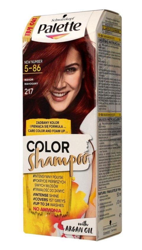 Palette Color Shampoo Szampon koloryzujący nr 5-86 (217) Mahoń 1op.