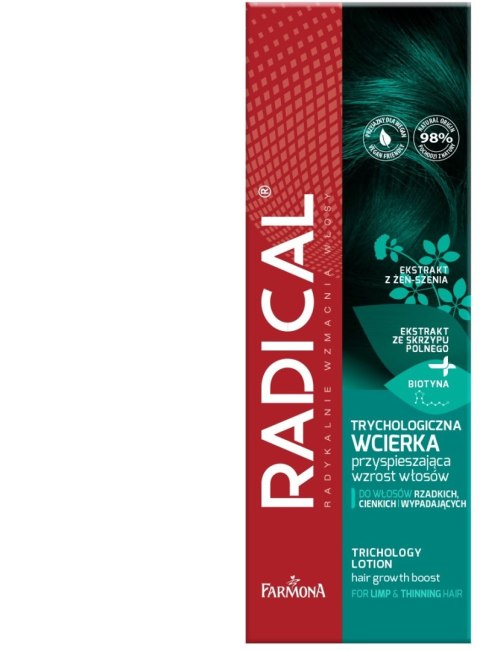 RADICAL Trychologiczna wcierka przyspieszająca wzrost włosów 100 ml RADICAL Trychologiczna wcierka przyspieszająca wzrost włosów 100 ml