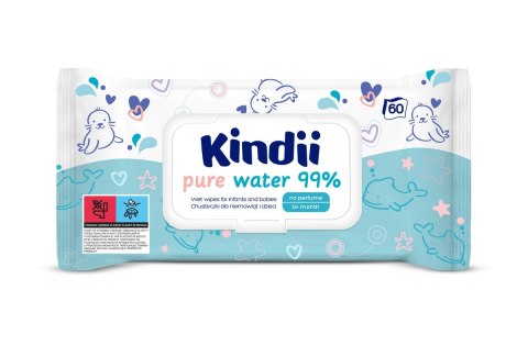 AGD Chusteczki dla niem.i dzieci KINDII Pure Water 99% 60szt/12 5107 10222510