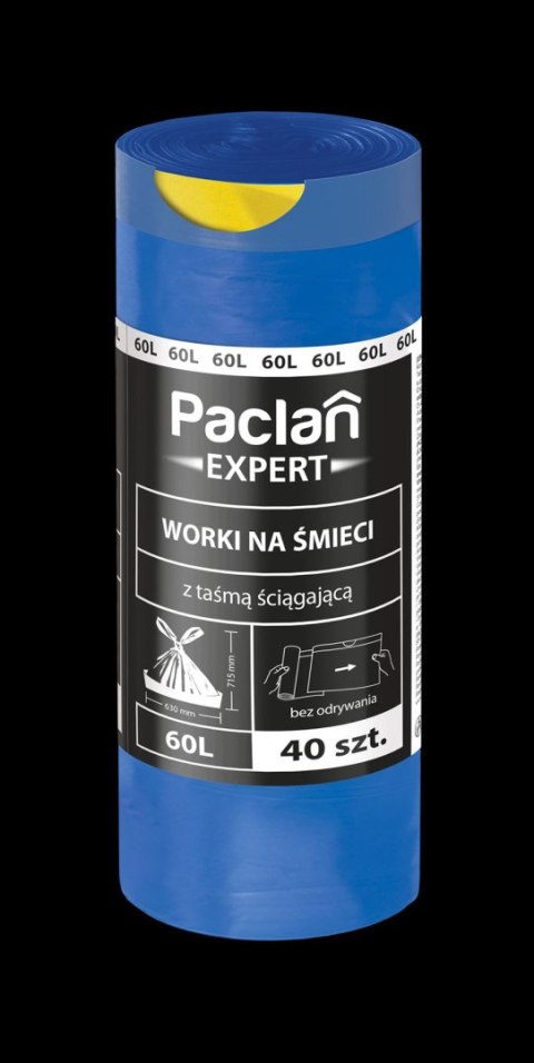 AGD Paclan 37831 Worki na śm.EXPERT 60l a 40szt DS z taśmą 137830