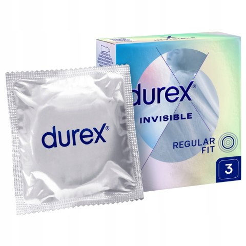 Durex prezerwatywy Invisible dla większej bliskości 3 szt cienkie