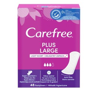 JOHNSON CAREFREE Plus Large Light Scent Wkładki higieniczne o delikatnym zapachu 48 szt.