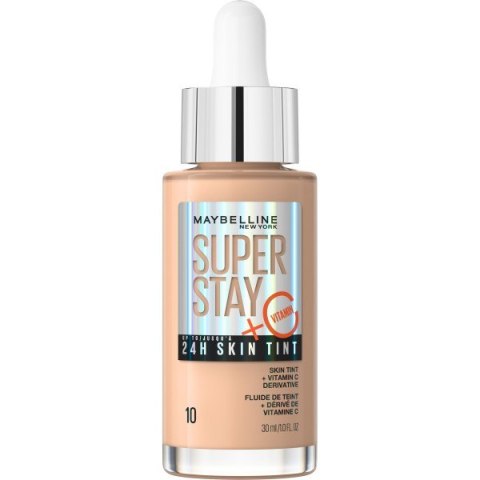 MAYBELLINE Super Stay 24H Skin Tint Rozświetlający Podkład do twarzy z witaminą C nr 10 - 30ml MAYBELLINE Super Stay 24H Skin Tint Rozświetlający Podkład do twarzy z witaminą C nr 10 - 30ml