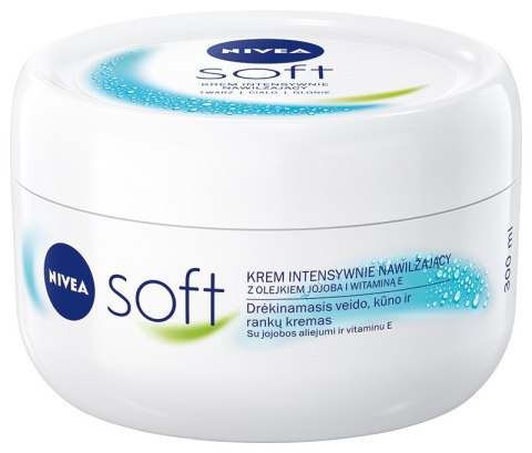 NIVEA Soft Krem intensywnie nawilżający z olejkiem jojoba i witaminą E 300 ml